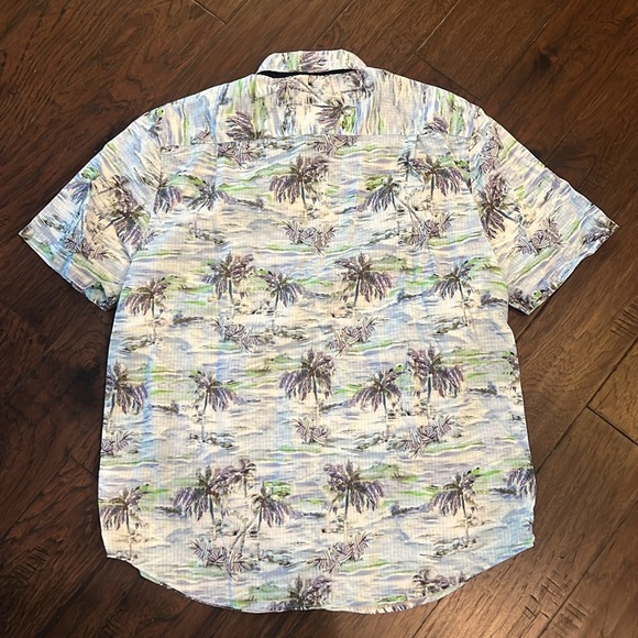 32 Bar Blues Tropical Print Button Down Shirt Large NWOT - Picture 3 of 3